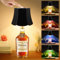Lampada a Batteria LED per Bottiglia, Lampada a Bottiglia di Vino RGB Wireless Dimmerabile IP54 Lampada da Tavolo Touch Ricaricabile per Camera da Letto Sala da Pranzo Ristorante Bar (Nero)