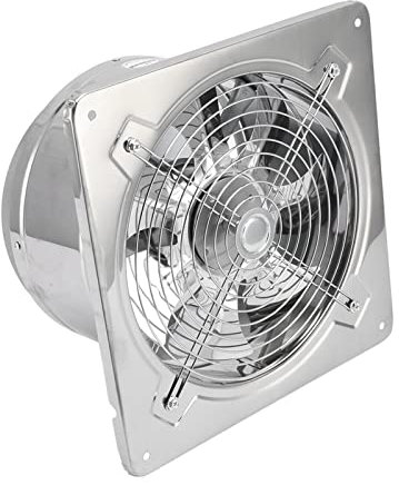OUCRIY Ventilador de escape multifuncional de acero inoxidable para cocina, baño, almacén, garaje, 120 W