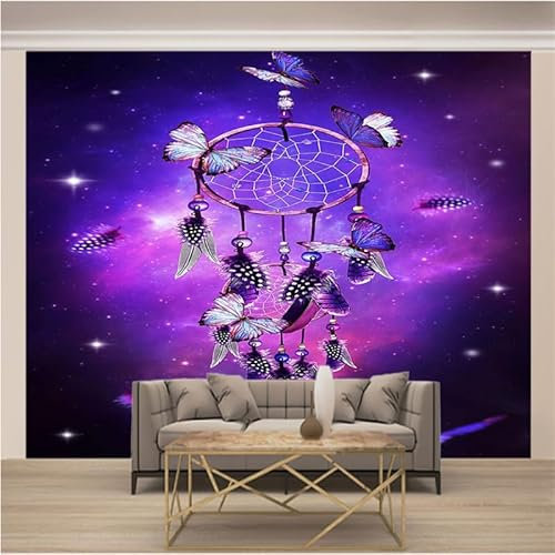ZYCAFJ Fototapete Traumfänger wandmalerei 3d Vlies Tapeten Wandtapete Moderne Wanddeko Design Wand Dekoration Wohnzimmer Schlafzimmer Büro 350cm×256cm(Breite x Höhe)