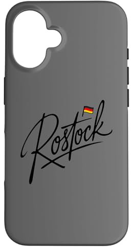 Hülle für iPhone 16 Rostock Deutschland Deutschland Flagge Tourist Reise Minimalistisch