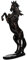GREENADSCAPE Eulenverzierung Tischpferdestatue Stehendes Armaturenbrettdekorationen Für Autos Auto-Ornament Stehende Pferdestatue Aufbäumendes Miniaturfiguren Black Harz