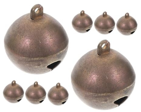 Generisch 8stücke Teiliges Dekorative Kupferglocken Für Haustiere Kleine Vintage-bells Für Hundehalsbänder Mini-kuhglocken Für Bastelarbeiten Und Anhänger