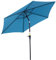Outsunny Ombrellone da Giardino Ø2.6x2.35 m Inclinabile con Manovella, Ombrellone da Esterno a 6 Stecche in Alluminio, Metallo e Poliestere 180g/㎡, Blu