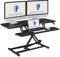 FLEXISPOT Standing Desk Converter Sit to Stand up Desk Riser with Dual Monitor and Laptop, Height Adjustable Computer Workstation with Wide Keyboard Tray, Black