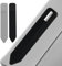 CAIHINIER 2 Stück Pencil Hülle, Pencil Case Halter für Apple (Pro und 1./ 2. Generation), Elastische Tasche für Stylus Pen, Tasche Klebehülle an der Hülle für Pencil befestigt, Schwarz/Grau