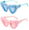 RELKLYU 2 Stücke Plüsch Liebe Sonnenbrille, Süße Sonnenbrille, Kreative Brille, Partygläser, Foto -Requisiten.