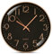 Aolso 30 cm (12 pollici) Orologio da Parete Moderno Silenzioso,Orologio da Muro al Quarzo Circolare Facile Lettura,Movimento al Quarzo per Camera da Letto, Soggiorno, Cucina, Ufficio-Nero + Oro Rosa