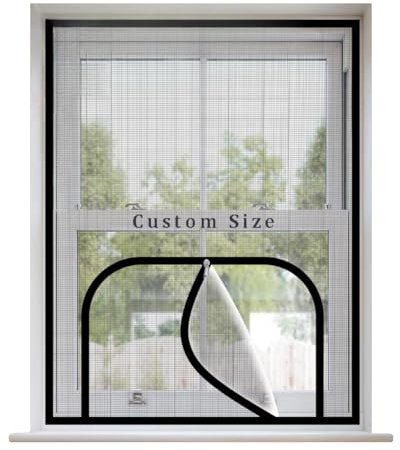 Fliegengitter für Fenster Reißfestes Isolationsnetz Einfache Installation Fenstergitter mit Selbstklebeband Universal Sicherheitsnetze für Balkon & Fenster