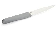 Woll – Cutting Edge Steakmesser 12 cm – Messer aus deutschem Edelstahl DIN 1.4116 – ergonomischer Griff grau – scharfes Fleischmesser für Steaks