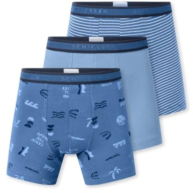 Schiesser Jungen 7 Pack Boxershorts - 95/5 Organic Cotton Bio Baumwolle - Größe 92 Bis 140 Boxershorts (7er Pack)