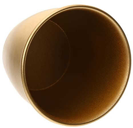 TOGEVAL Maceta de Metal Moderna para Plantas de Interior Decoración con Estilo para Suculentas y Flores Contenedor para Oficina y Interior y Exterior Color Dorado