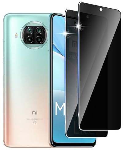DXULWLM 2 Piezas Cristal Templado Privacidad para Xiaomi Mi 10T Lite 5G,Anti Espía,Dureza 9H,Sin Burbujas,Anti-Arañazo Protector de Pantalla