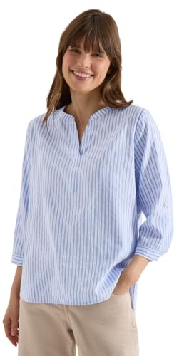 Cecil Damen Langarm Bluse in Seersuckerqualität