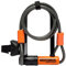 Kryptonite Evolution Mini-7 FlexFrame Lock with 4-Feet Kryptoflex Cable - Black/Orange