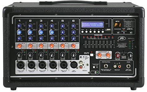 Peavey PVi 6500 All In One Powered Mixer, MultiColored, 13.00 x 14.00 x 19.80
