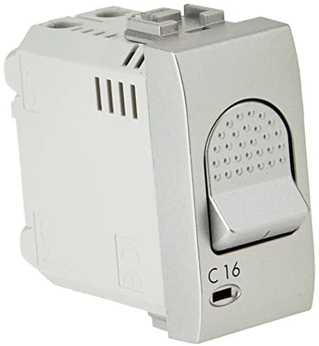 BTicino Livinglight Interruttore Magnetoterm, 16A, Grigio Tech
