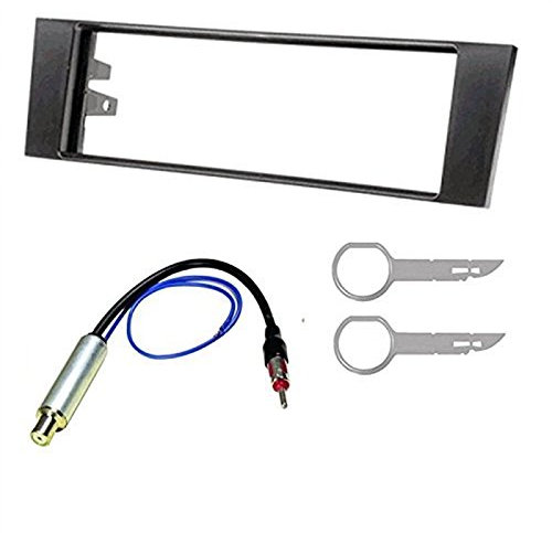 Sound Way Kit Montage Autoradio, Marco 1 DIN Radio de Coche, Adaptador Antena, Llaves Desmontaje Compatible con Audi A3 2003-2008