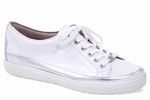 CAPRICE Women's 23654 Derbys, White Napl Mud 124, 7.5 UK