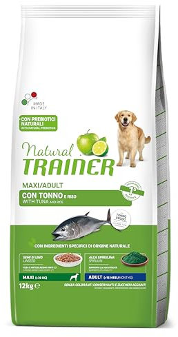 Nature7 Reis-Thunfisch Natur Maxi, Lebensmittel Trockenfutter für Hunde, 12 kg