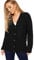 Red Olives New Women's Ladies Long Sleeve Button Top Chunky Aran Cable Knitted Grandad Cardigan UK 8-26 (16-18, Black)