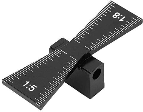 Schwalbenschwanz Marker Schablone aus Aluminiumlegierung, Schwalbenschwanz Messgerät, Schwalbenschwanz Holzmarkierungs Verbindungslineal (1:5 1:8) Zinken Winkel für Holzbearbeitung