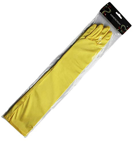 Makotex Schuhhandelsgesellschaft mbH Langhandschuh Karneval Fasching Accessoires Handschuh , Farbe:Gelb