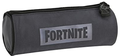 Fortnite – Federmäppchen für Schreibwaren mit Reißverschluss aus Metall und Details aus Mesh – kleines Federmäppchen für Jungen und Mädchen für mittlere und elementare Mittel, 20 x 8 cm, Schwarz ,