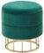 Pouf mit Stauraum Samt dunkelgrün/gold Elgin