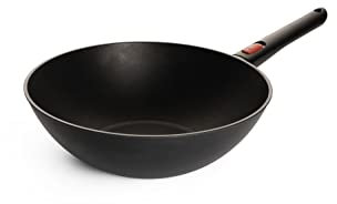 Woll Eco Lite Wok- und Rührpfanne - Induktiv -, Ø 30 cm, 9 cm hoch, mit abnehmbarem Stiel - Geeignet für alle Herdarten, 100 % recyceltes Aluguss, backofenfest, schwarz