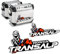 2 ADESIVI TRANSALP DECAL STICKERS Adesivi di qualità resistenti ai graffi, alta tenuta laminati dimensioni 22 cm x 9 cm