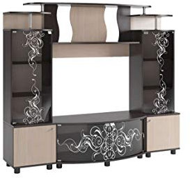 Rodnik Wohnwand, Anbauwand, Schrankwand, wenge/milcheiche, klein, 183 cm, Wohnzimmer, Jugendzimmer