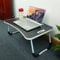 Table de lit réglable pour ordinateur portable, table de bureau pliable avec porte-gobelet, pas de montage nécessaire, taille 27.9 cm de haut/60 cm de long (noir)
