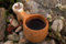 Finnische Kuksa Holztasse aus Maserbirke mit Ren-Horn Applikationen (Auerhahn-Motiv), Handgefertigte Lappland-Tasse, der nordische Wander & Outdoor-Becher aus Skandinavien mit Auerhahn-Verzierung