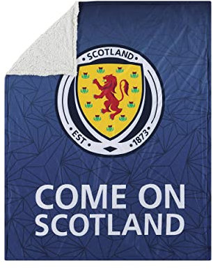 FOCO International Football Schottland Fan Sherpa Plüsch Überwurf Decke
