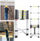 SWANEW - Scala telescopica in alluminio, 2,6 m, allungabile, pieghevole, antiscivolo, multiuso, per la casa, portata massima di 150 kg