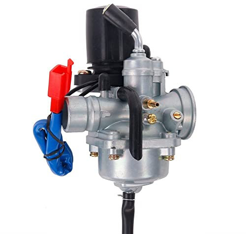 Vergaseranlagen Für Glixal 1PE40QMB Für Jog 50cc 72cc 90cc 19mm Vergaser Mit Elektrischem Choke Für Minarelli 2-Takt 1E40QMB Roller Moped Carb PZ19J