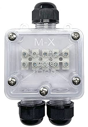 4VWIN IP68 Wasserdichte Verteilerdose 3-Wege Outdoor Kabelstecker für max Ø10mm Kabel