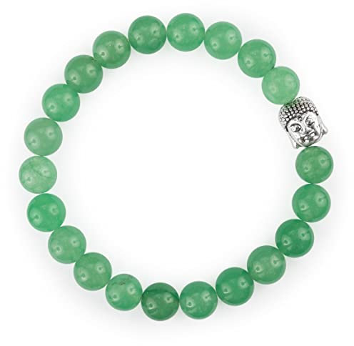 Attraction Zen BUDDHA ARMBAND | ECHTES 8mm NATURSTEIN | KOSTENLOSE EBOOKS DEUTSCH | HANDGEFERTIGT | Schmuck für Damen und Herren | ALLE STEINE IN UNSEREN ARMBÄNDERN SIND NATÜRLICH (GREENAVENTURINE)