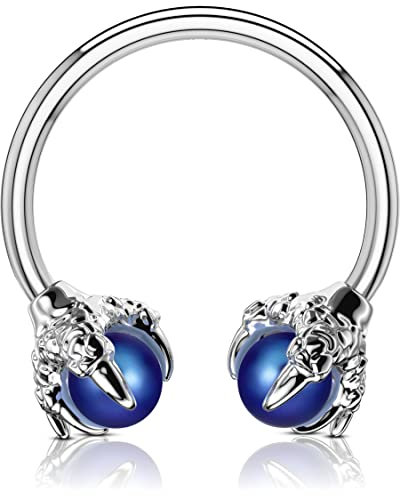 OUFER Hufeisen Hufeisen Hufeisen Piercing Helix Chirurgenstahl 316L Drachen Krallen Ring Ring Body Piercing