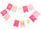SARTHAM Cartel rosa de feliz cumpleaños con letras doradas, pancarta para decoraciones de fiesta, bandera de cola de golondrina, letrero de feliz cumpleaños (letras doradas)
