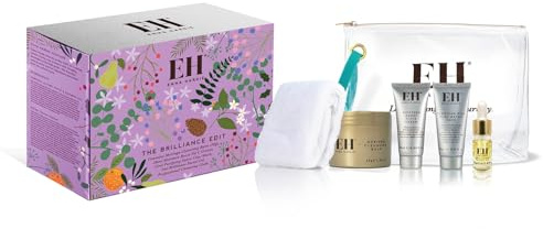 Emma Hardie The Brilliance Edit Gift Set, Featuring 4 Luxurious Skin Care Products & a Cleansing Cloth, Packed in a Convenient Cosmetic Bag, Perfect as Holiday Travel Set, Vegan & Cruelty Free