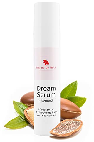 Beauty by Beck DreamSerum mit Arganöl, Pflege-Serum für trockenes Haar und Haarspitzen, pflegendes Haaröl, leave-in hair repair, Haarpflege für mehr Glanz und Glättung, 50 ml