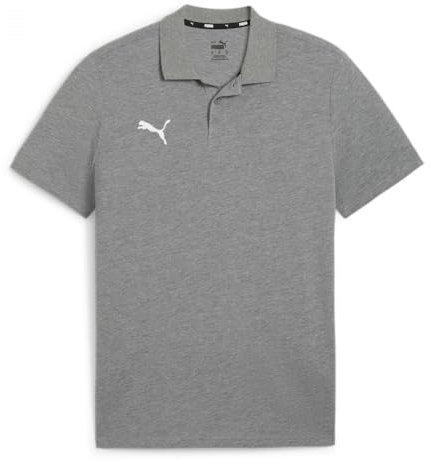 PUMA Herren Teamgoal Casuals Poloshirt, Medium Gray Heather-puma White, S EU