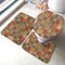 Set 3 Teilig Badvorleger Böhmisches Design, Vintage, Retro, Mexikanisches Vintage, Boho Stammesmuster, Abstrakte Kunst Badezimmer Set Wasserabsorbierend Badgarnitur Badematten, Für Badezimmer