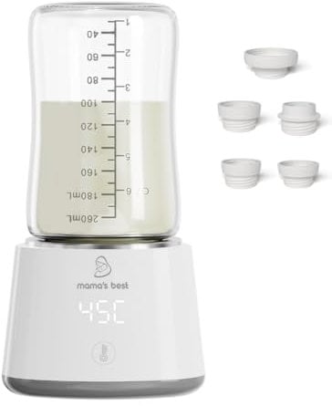 Mama’s Best Portable Bottle Warmer for Travel - Smart Temperature Control - Quick Warming - Leak Proof - Ultra Battery Capacity - USB Chargeable - 5 x Adapters for Tommy Tippee, MAM, Advent, Medela
