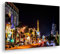 deyoli Innenstadt von Las Vegas bei Nacht Format:90x60 cm als Leinwandbild, Motiv fertig gerahmt auf Echtholzrahmen, Hochwertiger Digitaldruck mit Rahmen