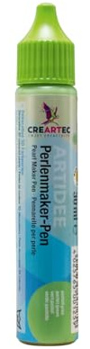 Artidee CREARTEC Perlenmaker Pen - Pastellgrün- zum Gestalten von dekorativen 3D Farbperlen auf Textilien, Holz, Leder, Glas, Keramik - 30ml Made in Germany
