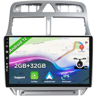BXLIYER Android 12 Autoradio für Peugeot 307 SW CC (2002-2013) - Rückfahrkamera KOSTENLOS - 2G+32G - IPS 9 Zoll 2 Din - DAB Lenkradsteuerung WiFi Carplay Android Auto Bluetooth DSP