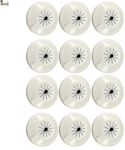 BricoLoco.com Embellecedor radiador calefacción. Pack 12 uds. Roseta para tuberias calefacción radiadores. Tapa agujeros alrededor de tubo en pared. Plafón radiador blanco (12, Simple)