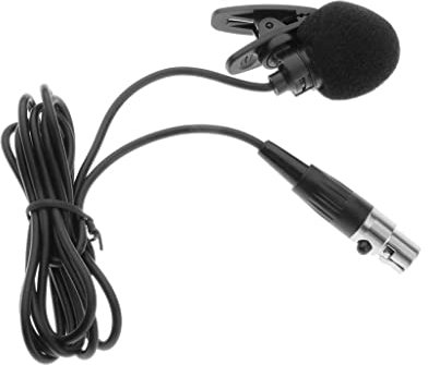 rockible Lapel Microphone with XLR Adapter for Wire- System - Improved Version, Plastic Clip